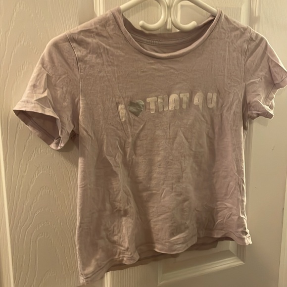 Aerie <3 That 4 U T-Shirt XXS Lilac Purple - Picture 2 of 5